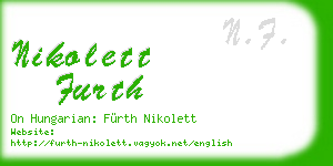 nikolett furth business card